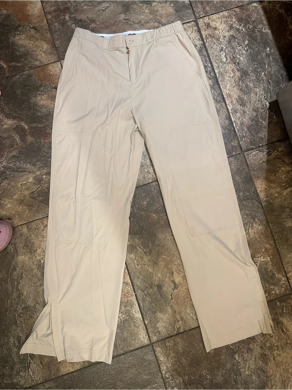 ALO Yoga Beige Wide-Leg Pants